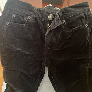 J Crew velour pants. Black. Size 25. Nice. Ankle.